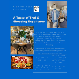 Buzzards Valley - A Taste of Thai & Shopping Experience