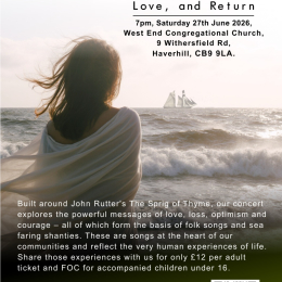 Haverhill Singers & friends: summer concert Between Shore & Sea - 7pm 27th June
