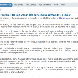 All the fun of the fair! Brough care home invites community to summer celebration