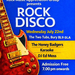 U3a All welcome "ROCK DISCO" at the Two Tubs pub in Bury....free admission to all !!