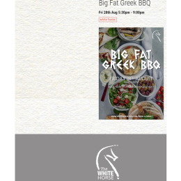 Fire up your evening with Greek BBQ Night at The White Horse.