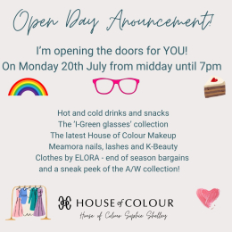House of Colour Sophie Shelley Open Day – Discover Colour, Style & Beauty in Lichfield