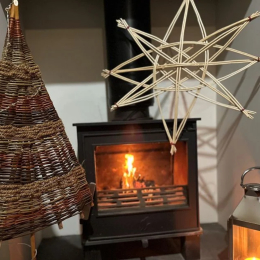 Christmas decorations in willow
