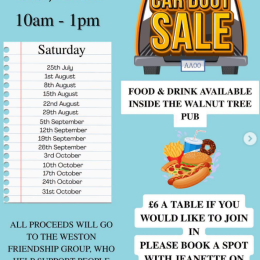 Car Boot Sale - The Walnut Tree