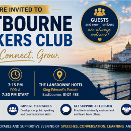 You’re invited to Eastbourne Speakers Club! 🎤