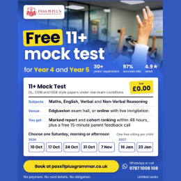 🏆 FREE 11+ Mock Test For Year 4 & 5 with Pass 11 Plus Grammar Preparation Success! 🎯