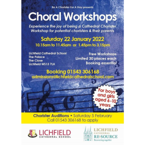 Choral Workshops - Lichfield Cathedral School