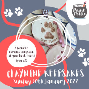 Create Your 'Doggy Pawprint Ceramic Keepsake' at The Paint Pottle!