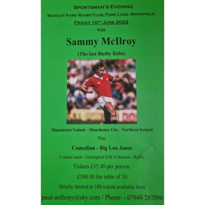 Charity Sportsman's Evening with Sammy McIlroy