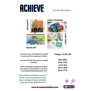 Art for Recovery: Paint Pouring, Resin Casting, Encaustic and Lino Printing