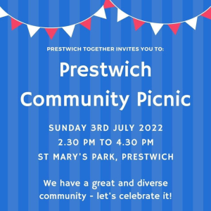 Prestwich Together are hosting Prestwich Community Picnic on July 3rd!