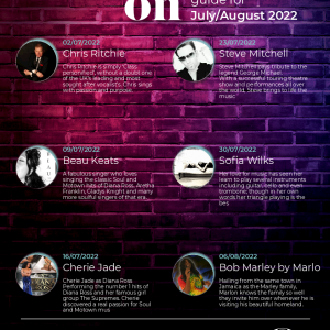 What's on July/August 2022 at Grosvenor Casino Walsall