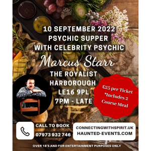 Psychic Supper with Celebrity Psychic Marcus Starr @ The Royalist,  Market Harborough