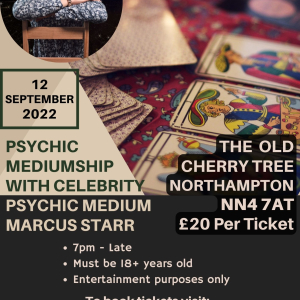 Psychic Mediumship with Celebrity Psychic Marcus Starr at The Old Cherry Tree, Northampton