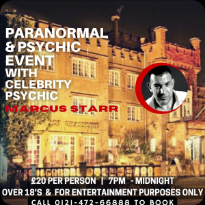 Paranormal & Psychic Event with Celebrity Psychic Marcus Starr @ Ryde Castle Hotel, Isle of Wight