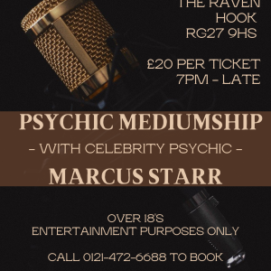 Psychic Mediumship Event with Celebrity Psychic Marcus Starr @ The Raven, Hampshire