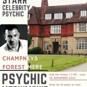 Psychic Mediumship with Marcus Starr at The Champneys Forest Mere
