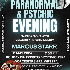 Paranormal & Psychic Event with Celebrity Psychic Marcus Starr @ Holiday Inn Exp Droitwich Spa