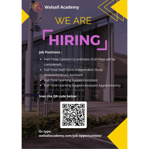 Walsall Academy are hiring