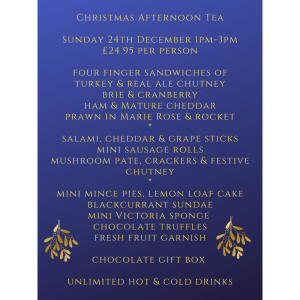 Indulge in a Festive Afternoon Tea at Wilsons Tea Room on Sunday 24th December
