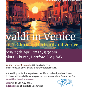 Hertford Choral Society presents Vivaldi's Gloria