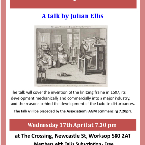 A talk: Framework Knitting and the Luddites
