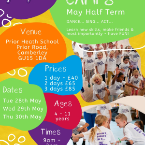 Boogie Pumps Camberley, May Half Term Theatre Camps