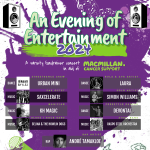 An Evening of Entertainment 2024 in aid of Macmillan Cancer Support