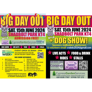 Shadbolt Park Big Day Out in #WorcesterPark #Cuddington #Epsom and #DOGSHOW