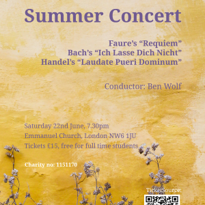 Summer Concert - Bach, Fauré, and Handel