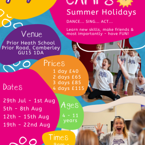 Boogie Pumps Camberley, Summer Theatre Camps