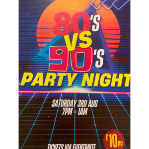 Join Mercure Bolton for Their 80s vs 90s Party Night 