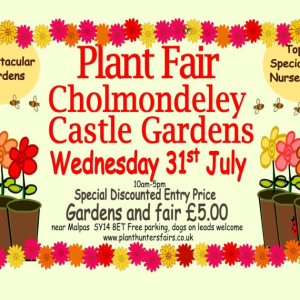 Summer Plant Hunters' Fair at Cholmondeley Castle Gardens on Wednesday 31st July