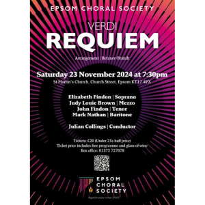 Verdi's Requiem with #Epsom Choral @EpsomChoral