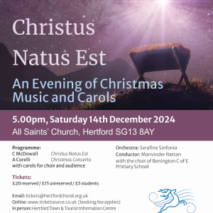 Hertford Choral Society presents Christus Natus Est