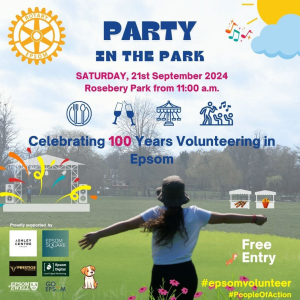 Party In The Park with #Epsom Rotary Club  celebrating 100 years of @EpsomRotary