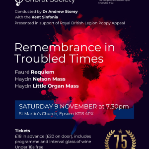 Remembrance in Troubled Times with #AshteadChoralSociety