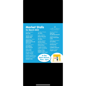 Market Stalls in Hospital Atrium March 2025