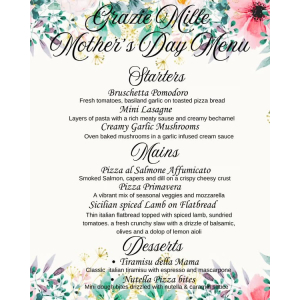 Mother's Day at Grazie Mille Pizzeria in Walsall