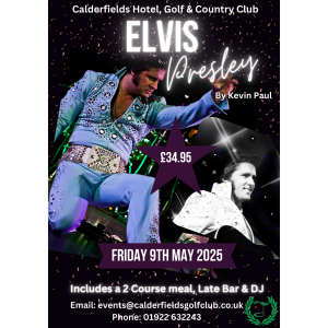 Elvis Presley Tribute Night at Calderfields Golf & Country Club in Walsall