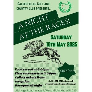 Race Night at Calderfields Golf & Country Club