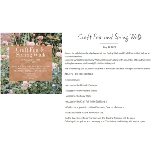 Craft Fair and Spring Walk at Kelmarsh Hall
