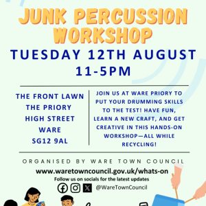 School Holiday Activity – Junk Percussion Workshop