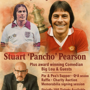 An evening with former Manchester United and England striker Stuart Pearson.