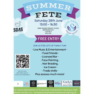 Summer Fete at Anna Seward Primary School in Lichfield