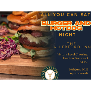 ALL YOU CAN EAT Burger and Hotdog night - The Allerford Inn