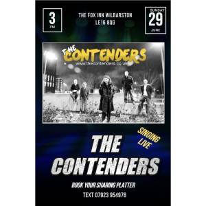 LIVE Music -The Contenders at The Fox, Wilbarston
