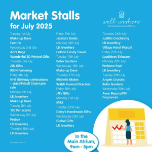 Market Stall in the Atrium at Walsall Manor Hospital - July