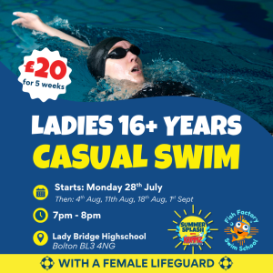 Ladies 16+ years Casual Swim with Krimmz Youth Club