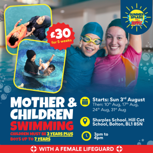 Mother & Children Swimming with Krimmz Youth Club 